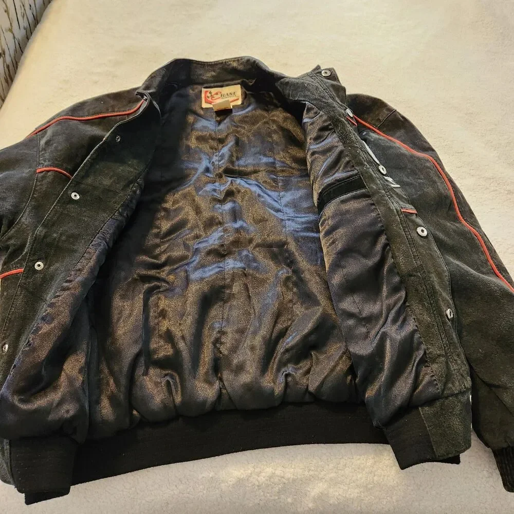 Vintage Dale Earnhardt Jr 8 Chase Authentics Budweiser Mens Leather Jacket Sz XL